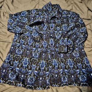 Notations petite large long sleeve blouse